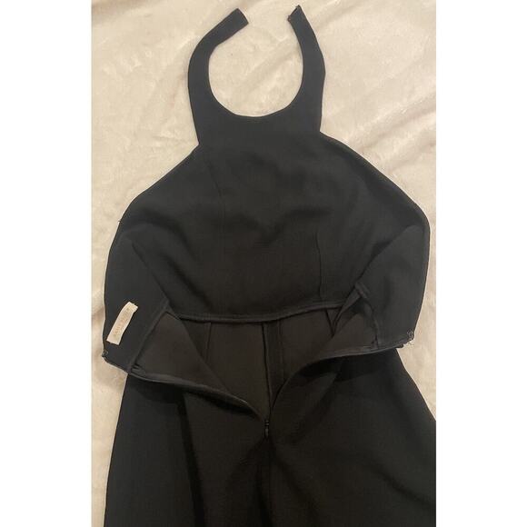 Ramy Brook Black Halter Jumpsuit XS 0 Wide Leg Twist Front Open Back Romper - Picture 13 of 13